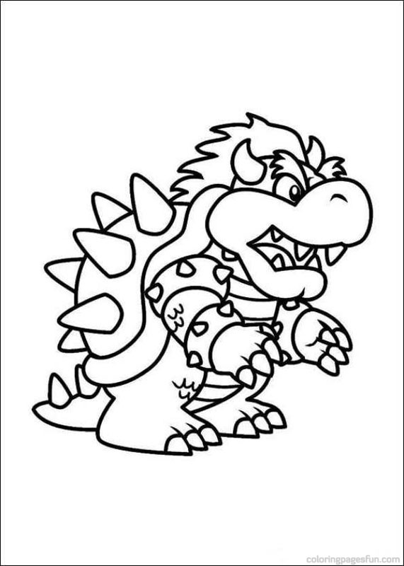  Big Dragon Mario coloring pages | Mario Bros games | Mario Bros coloring pages | color online