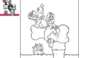 Bones Mario coloring pages | Mario Bros games | Mario Bros coloring pages | color online