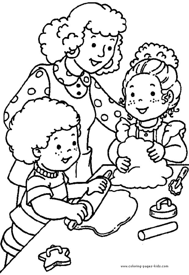 Family Preschool coloring pages
