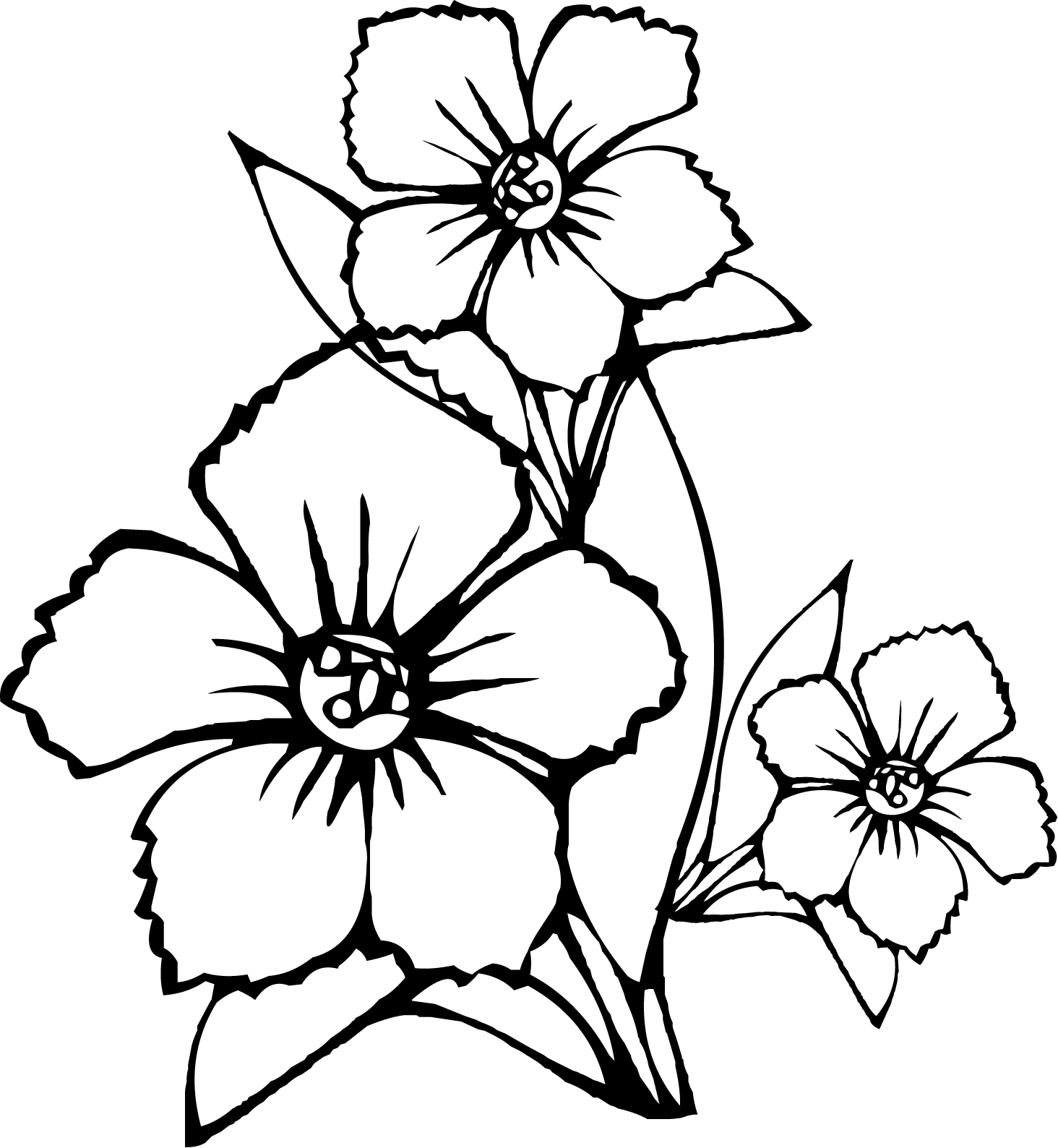 Flowers coloring pages | color printing | Flower | Coloring pages free | #14
