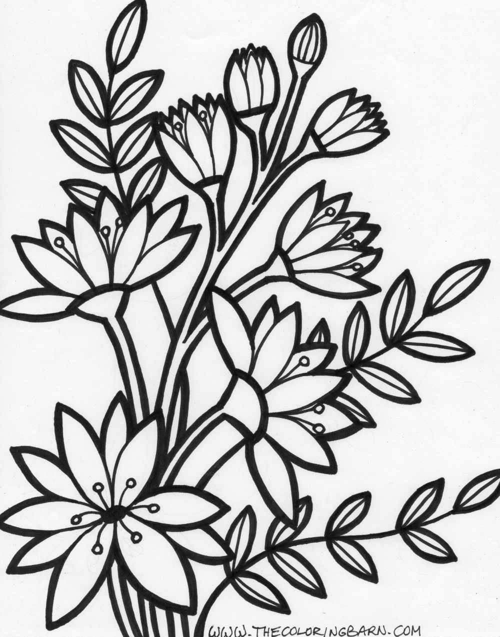  Flowers coloring pages | color printing | Flower | Coloring pages free | #52