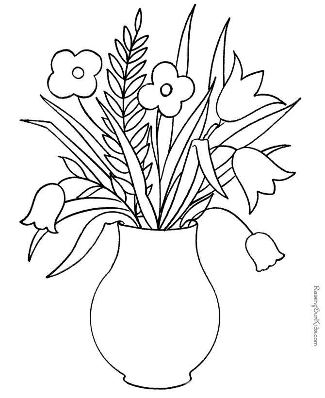 Flowers coloring pages | color printing | Flower | Coloring pages free | #54