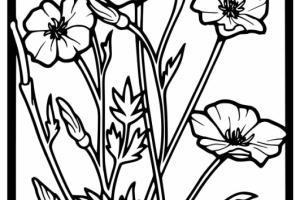 Flowers coloring pages | color printing | Flower | Coloring pages free | #56