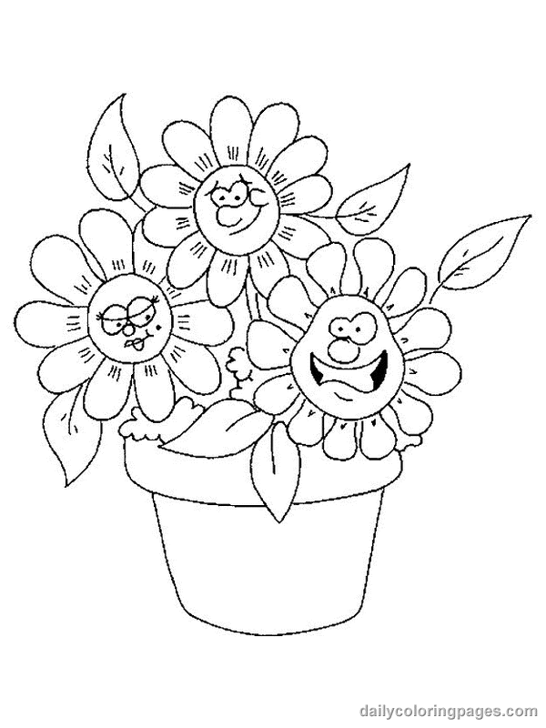  Flowers coloring pages | color printing | Flower | Coloring pages free | #9