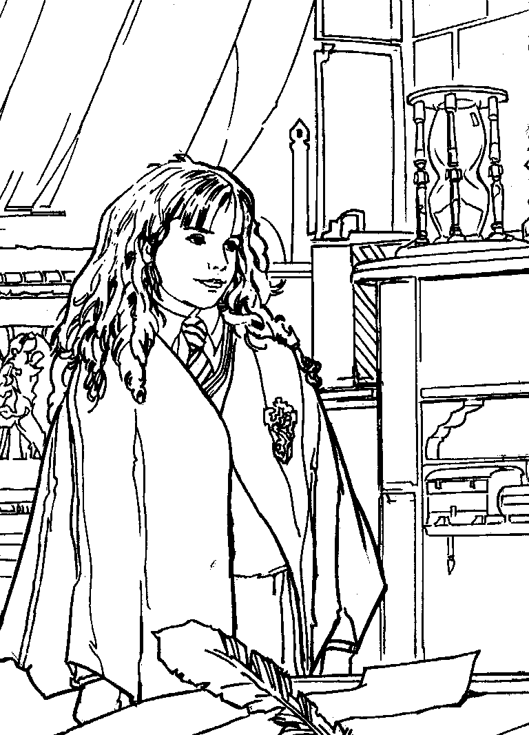 Girlfriend Harry Potter coloring pages | color online