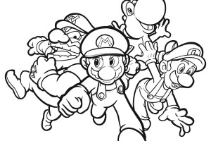 Group Mario coloring pages | Mario Bros games | Mario Bros coloring pages | color online