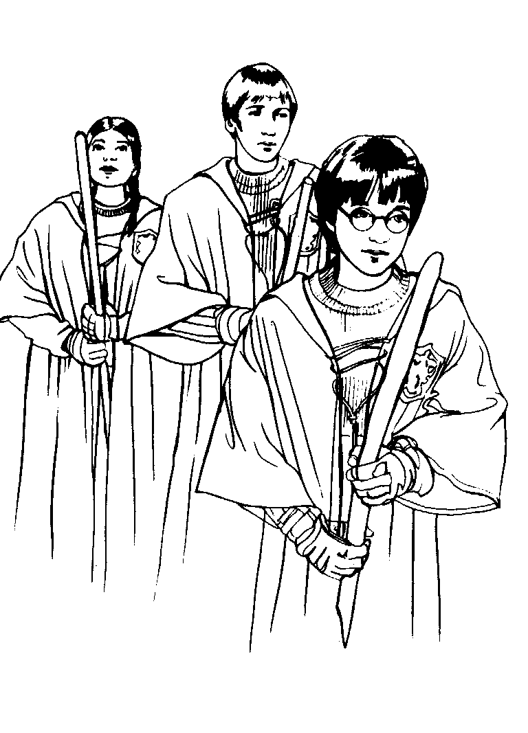 Group of Harry Potter coloring pages | color online