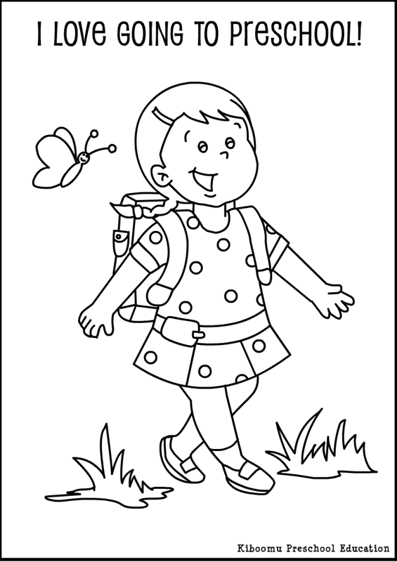  I LOVE Preschool coloring pages