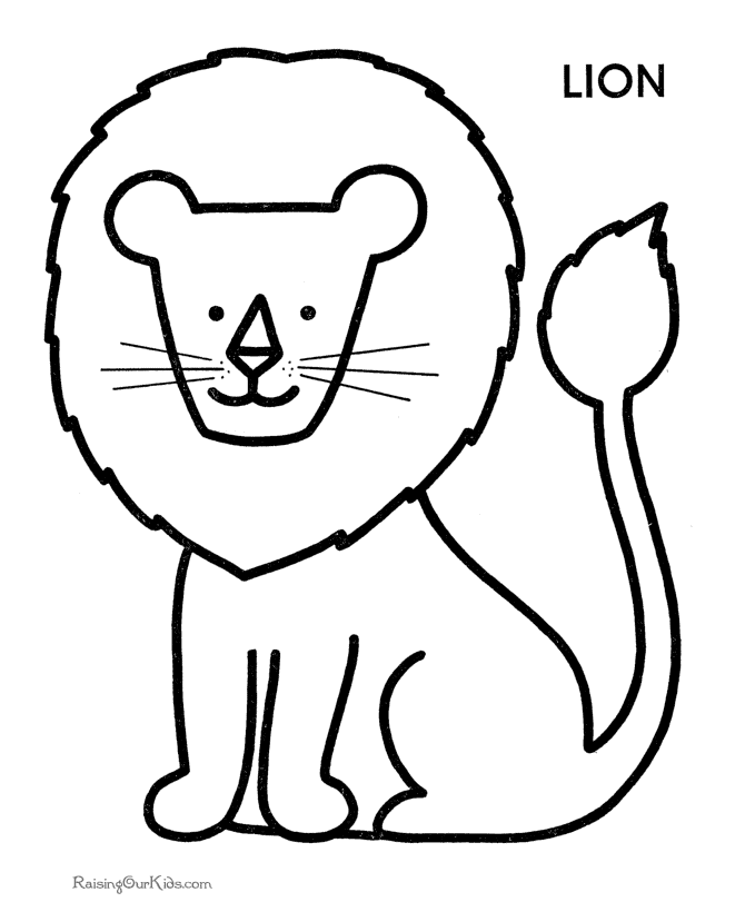 Lion Preschool coloring pages