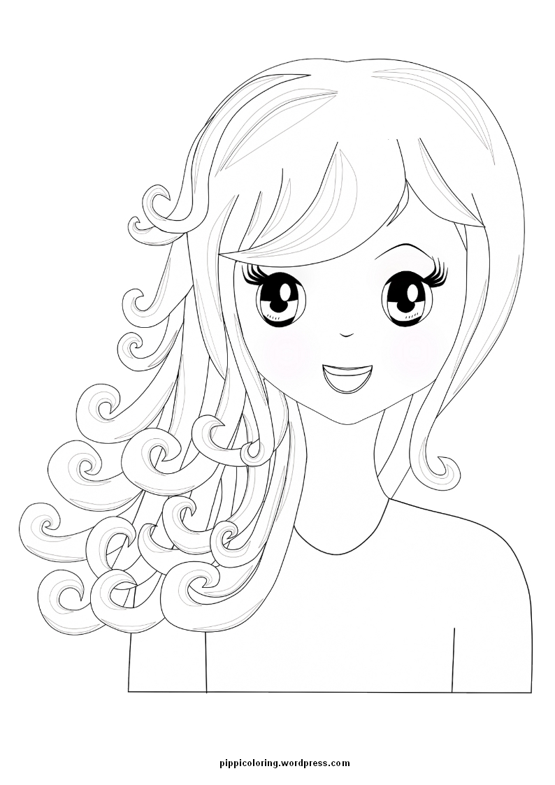  Manga Hair coloring pages | Hairstyles | Haircuts