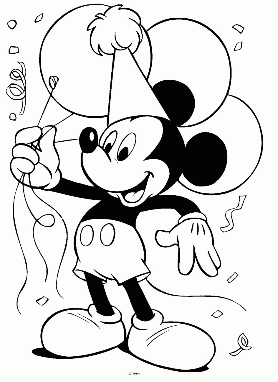 Mickey Mouse FREE Disney coloring pages