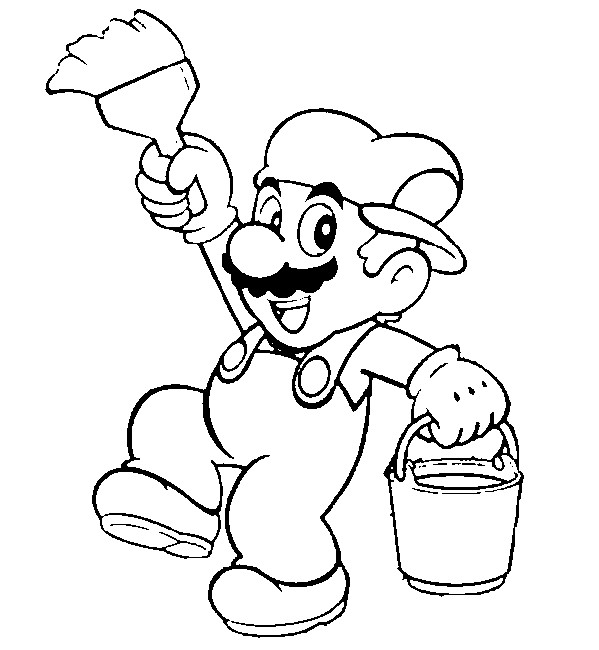  Painting Mario coloring pages | Mario Bros games | Mario Bros coloring pages | color online
