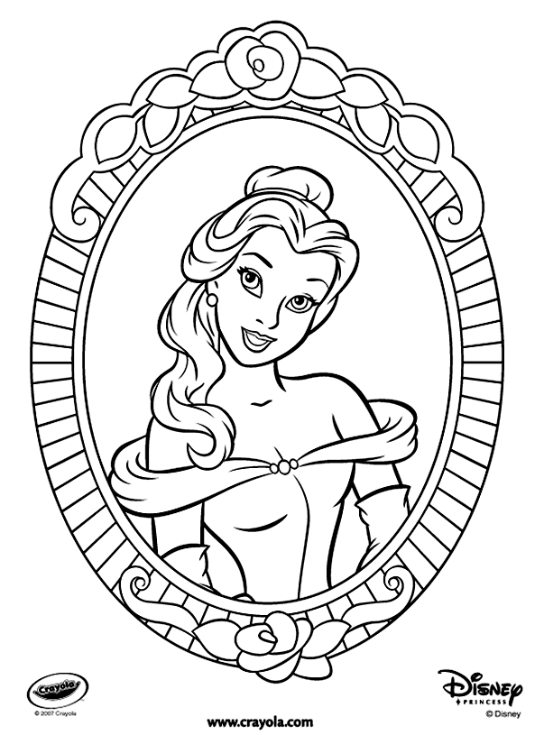 Princess Belle FREE Disney coloring pages