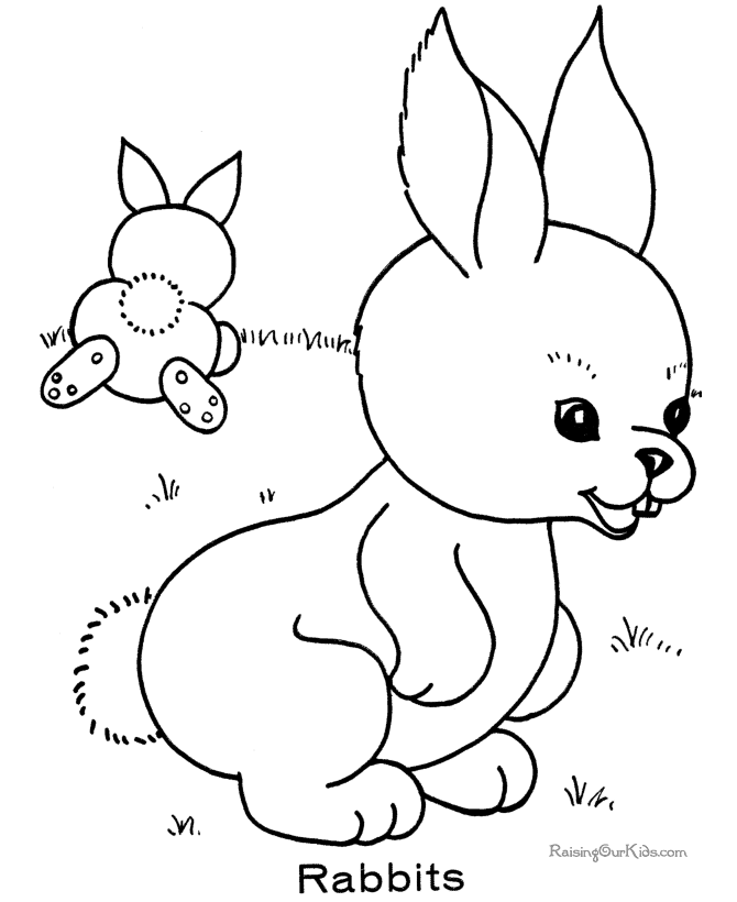 Rabbit Preschool coloring pages
