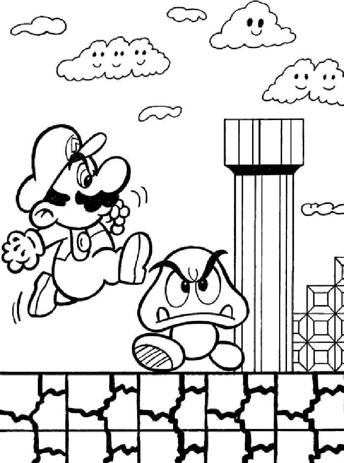 Small Dragon Mario coloring pages | Mario Bros games | Mario Bros coloring pages | color online