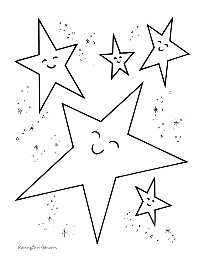 Stars Preschool coloring pages