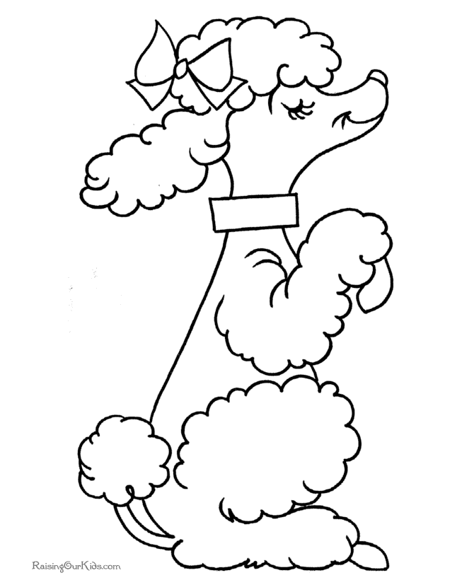 Young Dog Preschool coloring pages