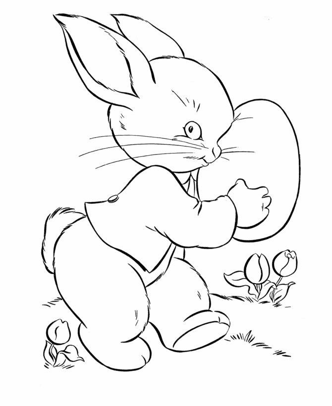 Easter Bunny Coloring pages | easter bunny colouring pages | bunny coloring pages | #4