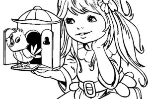Little bird Coloring pages for Girls