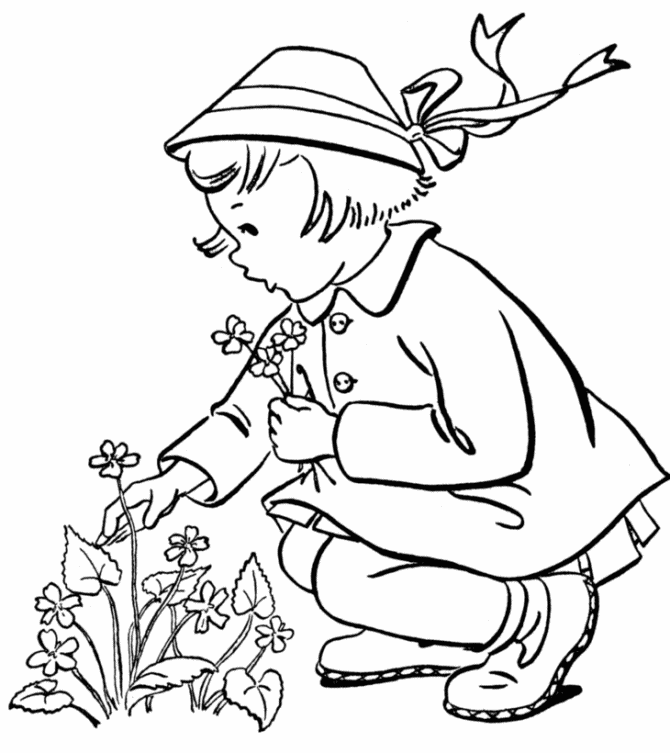 Little girl Coloring pages for Girls