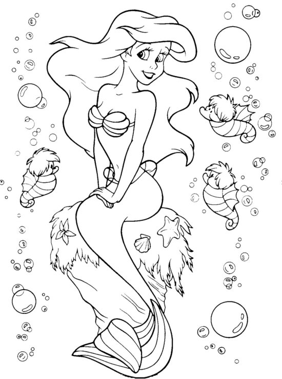 The little Mermaid coloring pages | Princess coloring pages | #1