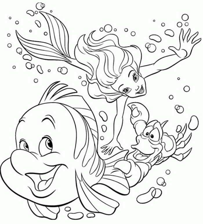 The little Mermaid coloring pages | Princess coloring pages | #11