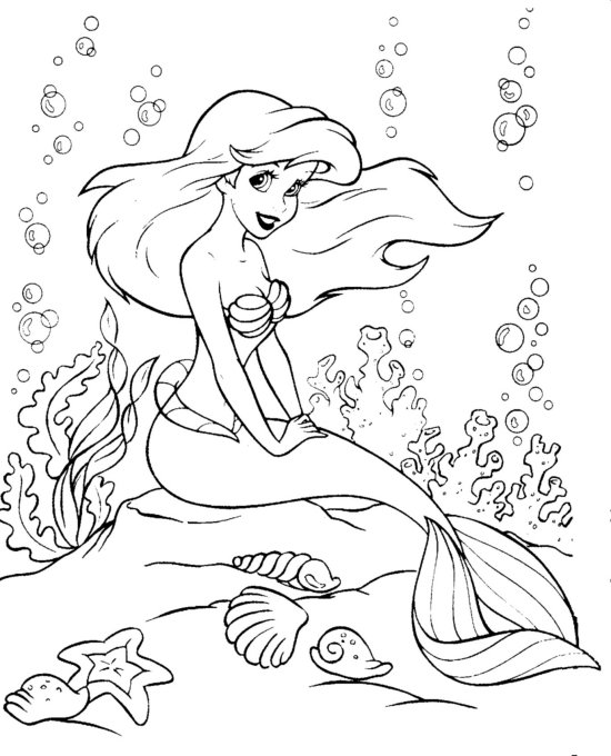 The little Mermaid coloring pages | Princess coloring pages | #2