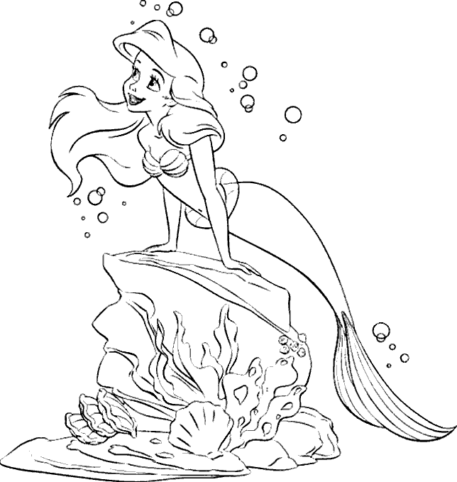 The little Mermaid coloring pages | Princess coloring pages | #20