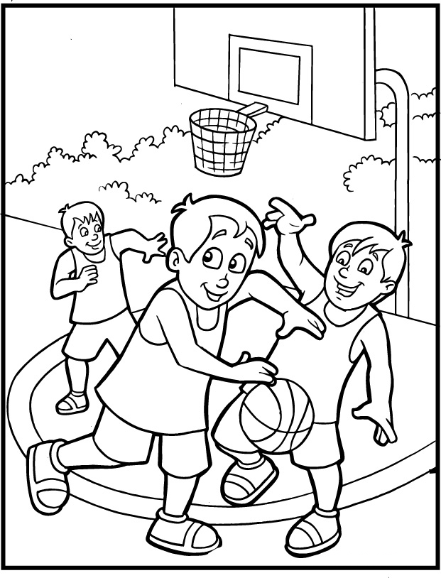  Training coloring pages | training Basketball children