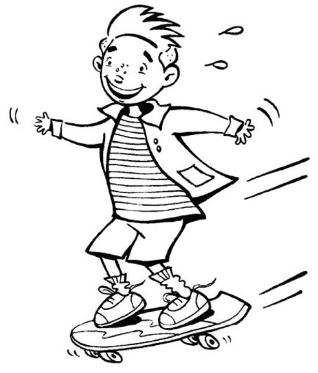  Training coloring pages | training Skate boy