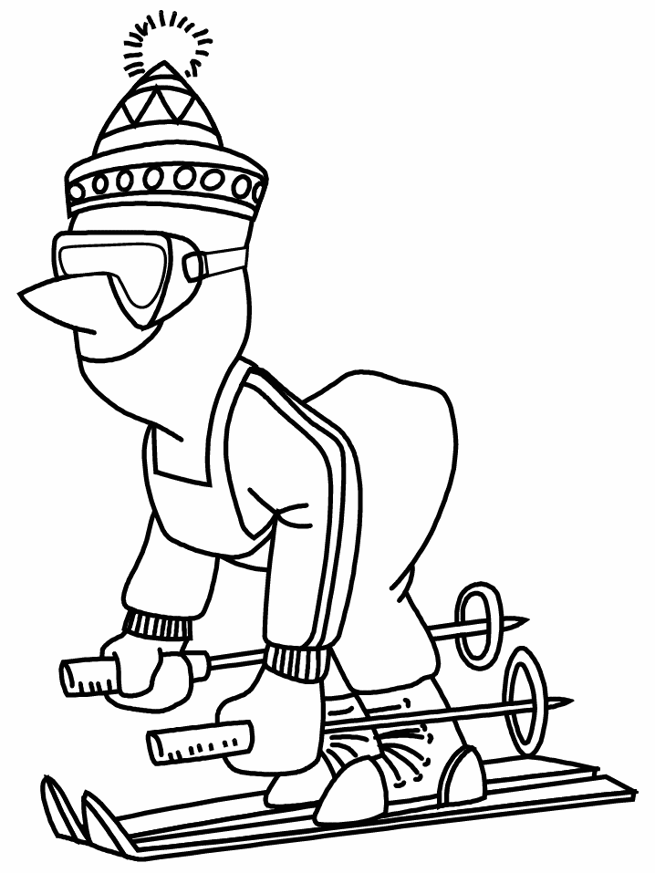 Training coloring pages | training Skiing