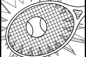 Training coloring pages | training Tennis