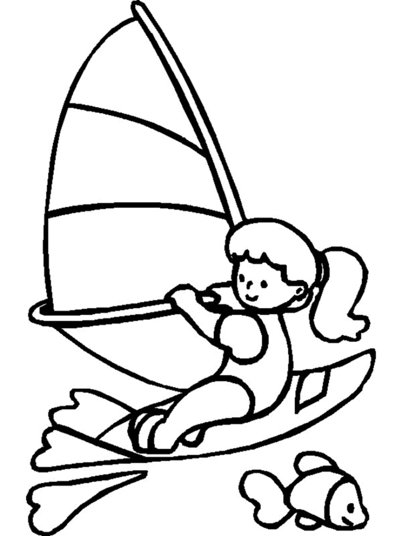 Training coloring pages | training water sports