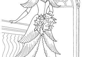 Wedding Princess Coloring pages for Girls