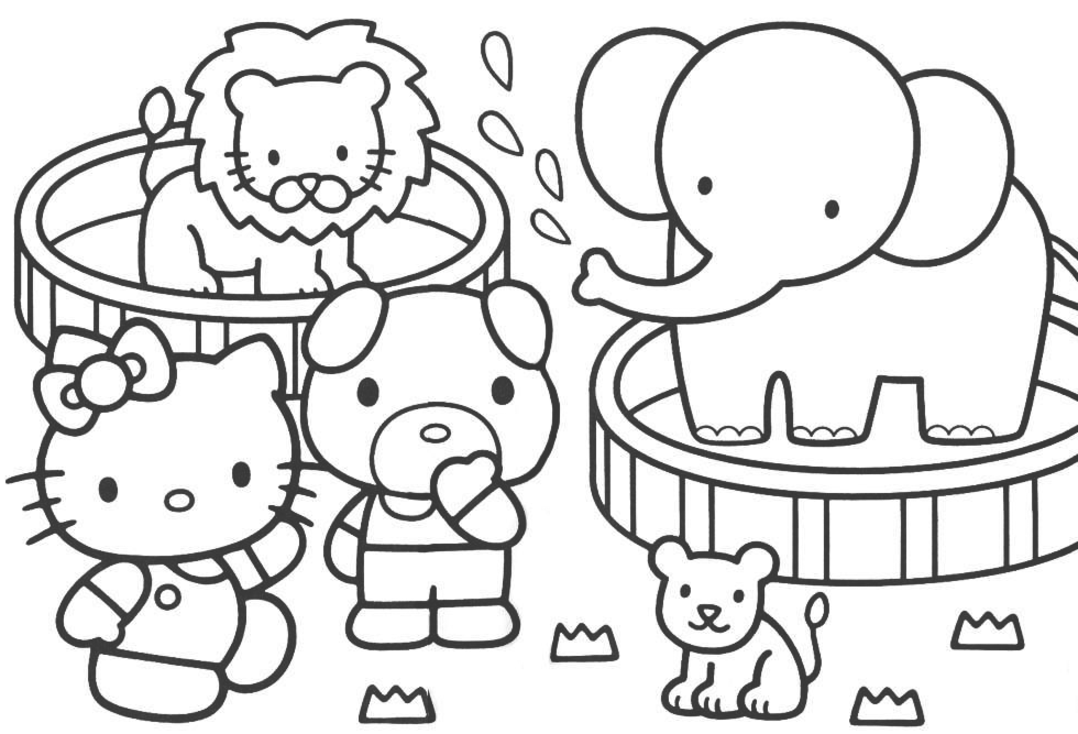 Zoo Coloring pages for Girls