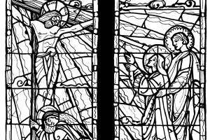 John 19: 25-27 Stained Glass Coloring pages