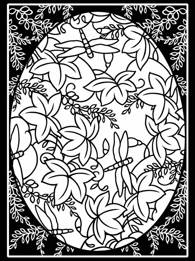  Adult Stained Glass Coloring pages