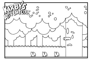 Adventure Kirby Coloring Pages