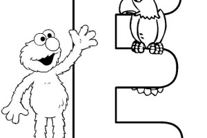 Alphabete Elmo coloring pages