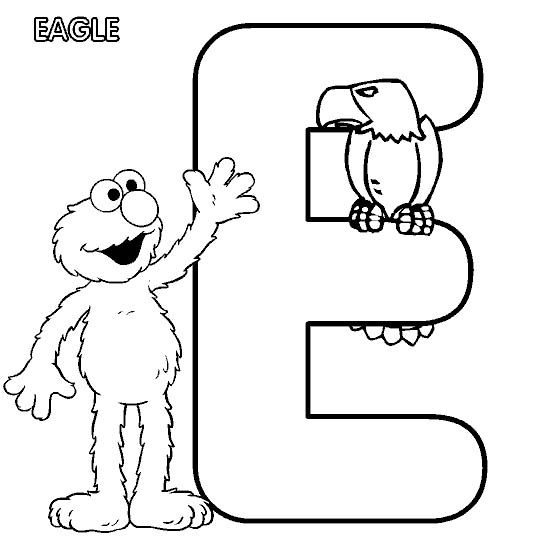  Alphabete Elmo coloring pages