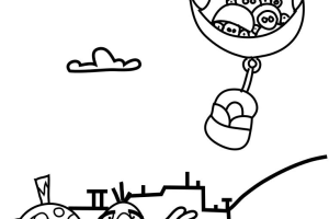 Angry Birds Vegetables Coloring pages