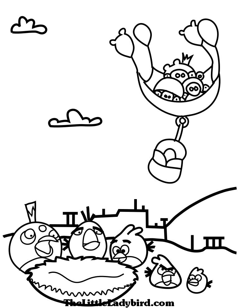 Angry Birds Vegetables Coloring pages