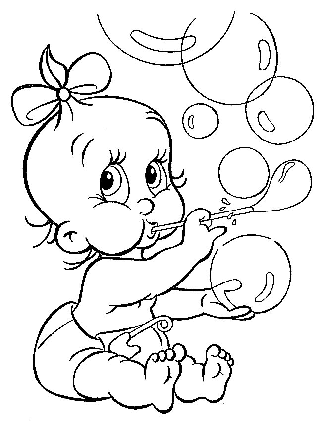 Balloon Baby coloring pages