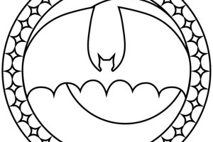 Batman Stained Glass Coloring pages