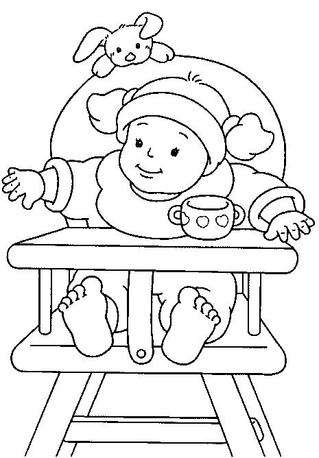 Chair Baby coloring pages