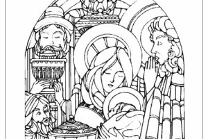 Church Stained Glass Coloring pages