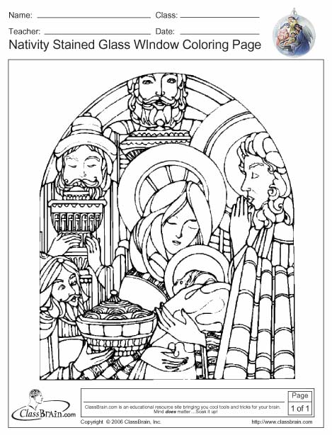  Church Stained Glass Coloring pages