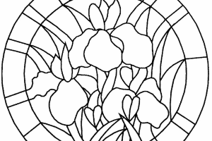 Circle Stained Glass Coloring pages