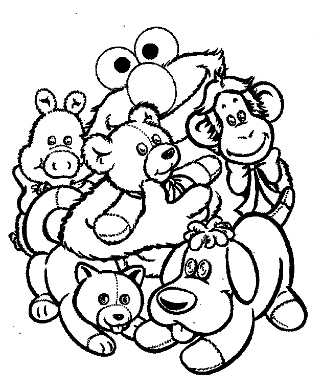  Doggie Elmo coloring pages