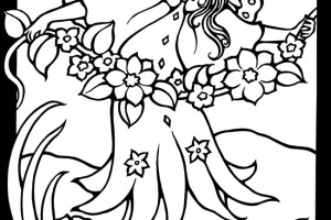 Fairies Stained Glass Coloring pages